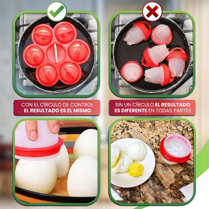 EGGPOACHER + x6 Moldes de Silicona para Huevos Perfectos🐣🥚