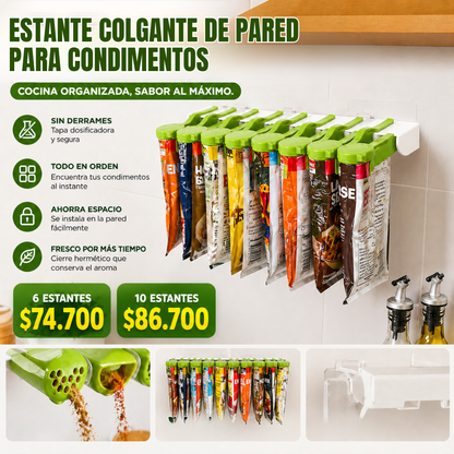 Organizador de Especias Pro Estante de Pared de Alta Capacidad🫚🍳