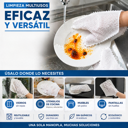 Guantes de Limpieza Pro en Microfibra: Tecnología de Atracción Estática🧤🏠