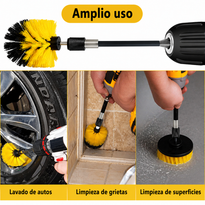 Kit de Limpieza Eléctrica Pro: Set de 5 Cepillos Ultra-Resistentes🫧🧽