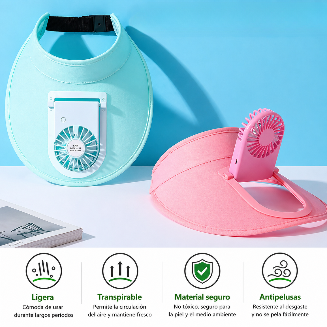 Visera Solar Pro: Sistema de Ventilación Personal Recargable🧢🍃