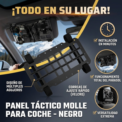 Organizador Táctico para Parasol: Panel de Almacenamiento Rígido🚗⚡