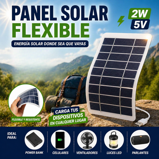 Micro-Panel Solar Flexible Pro | Energía Portátil de 5V☀️🪫