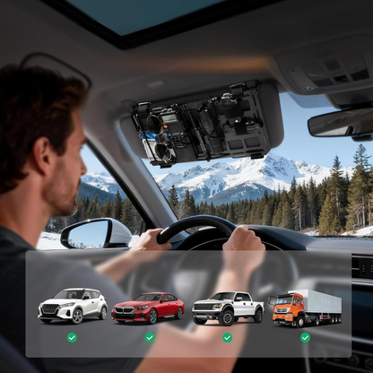 Organizador Táctico para Parasol: Panel de Almacenamiento Rígido🚗⚡