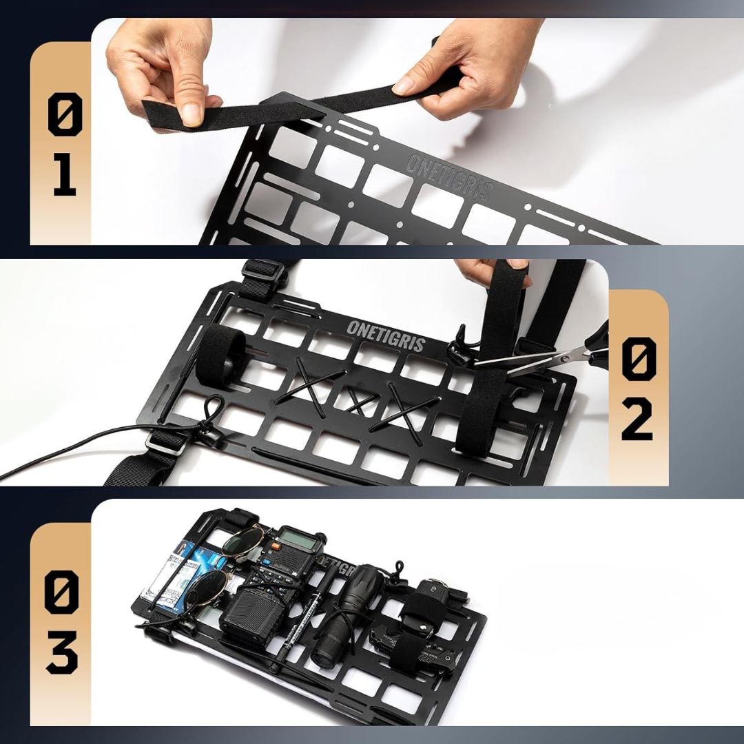 Organizador Táctico para Parasol: Panel de Almacenamiento Rígido🚗⚡