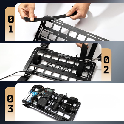 Organizador Táctico para Parasol: Panel de Almacenamiento Rígido🚗⚡