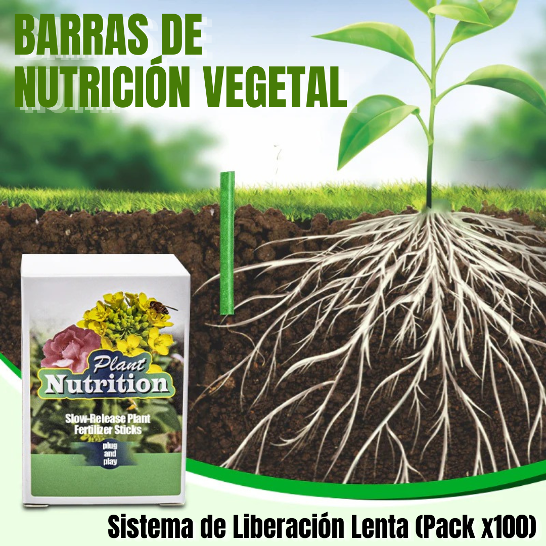 BARRAS DE NUTRICIÓN VEGETAL:  Sistema de Liberación Lenta (Pack x100)🌱🪴