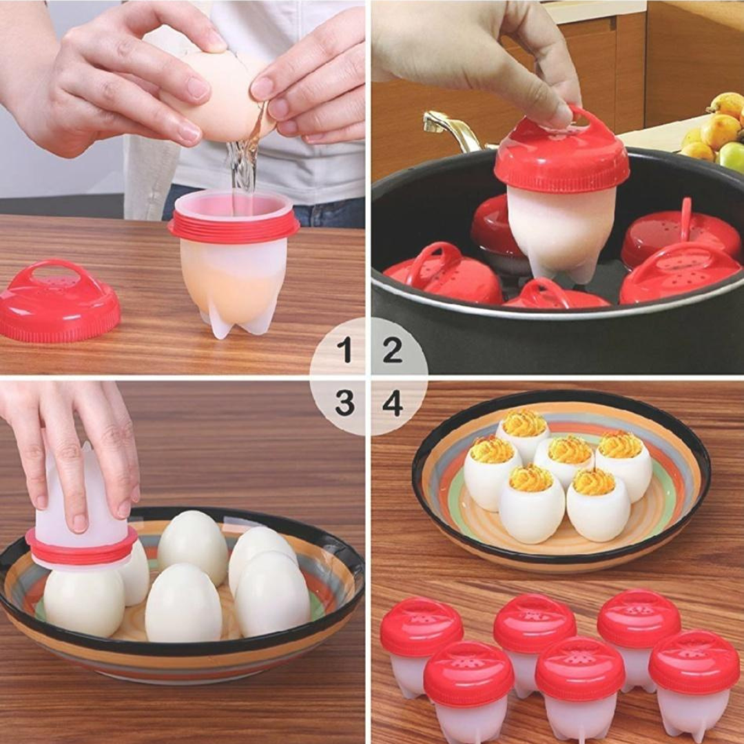 EGGPOACHER + x6 Moldes de Silicona para Huevos Perfectos🐣🥚