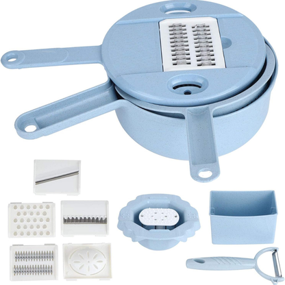 CORTADOR DE VERDURAS MULTIFUNCIONAL: Kit de 12 piezas de alta precisión👩🏻‍🍳🍳