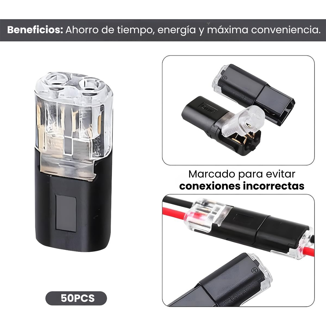 CONECTOR LED D2 DE CONEXIÓN RÁPIDA_ x50 piezas sin soldadura🧰⚙️