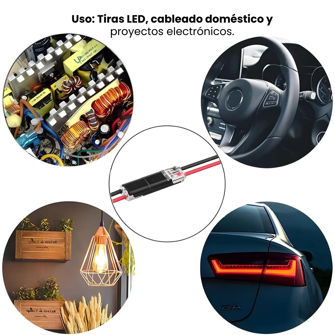 CONECTOR LED D2 DE CONEXIÓN RÁPIDA_ x50 piezas sin soldadura🧰⚙️