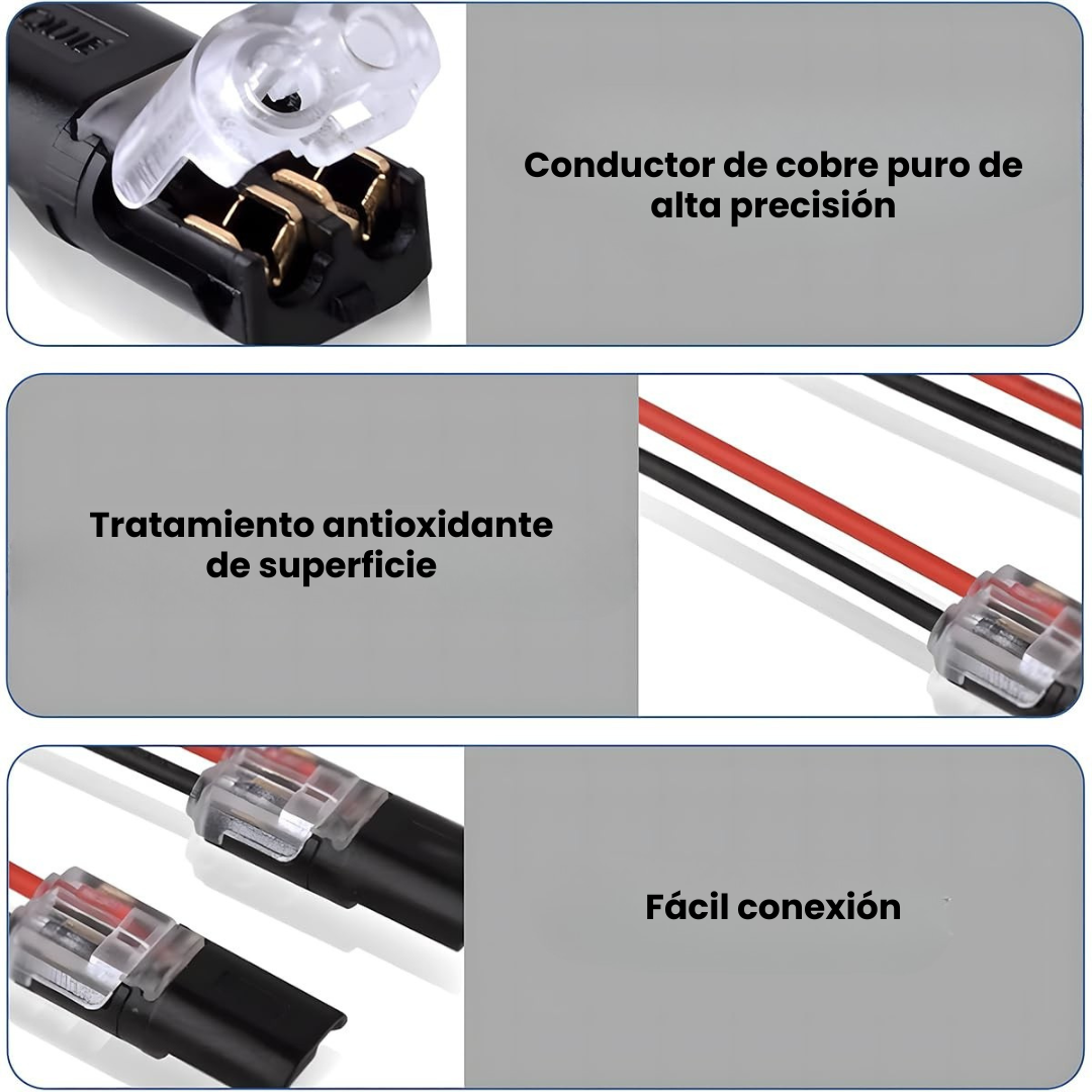 CONECTOR LED D2 DE CONEXIÓN RÁPIDA_ x50 piezas sin soldadura🧰⚙️