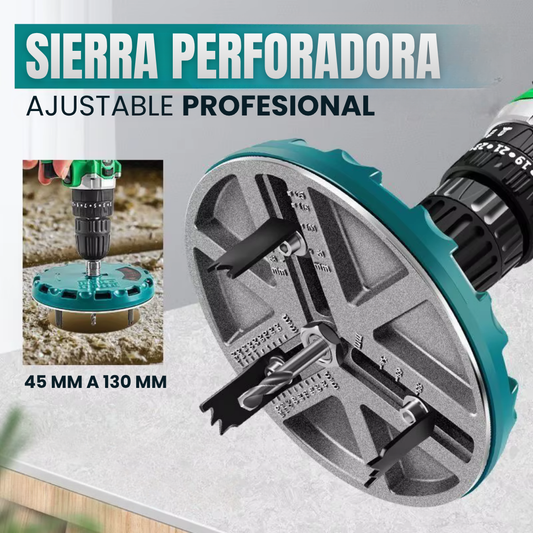 SIERRA PERFORADORA AJUSTABLE PROFESIONAL: Sistema de Cuchillas de Aleación🪚🧰