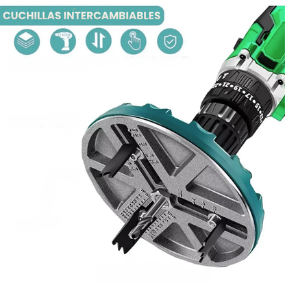 SIERRA PERFORADORA AJUSTABLE PROFESIONAL: Sistema de Cuchillas de Aleación🪚🧰