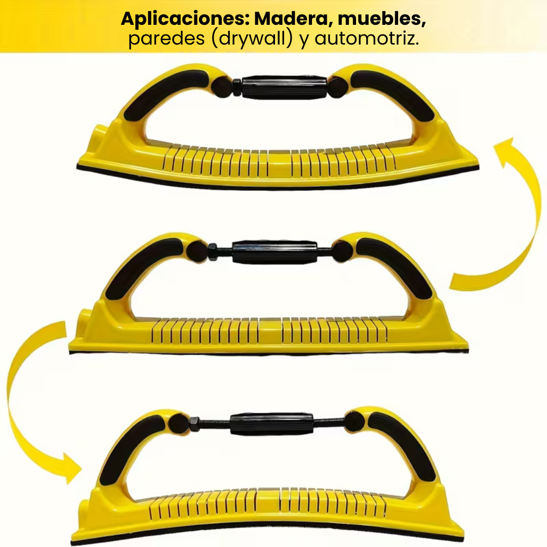 LIJADORA MANUAL DE PLATO LARGO: Sistema ajustable de alta precisión🧰🪚