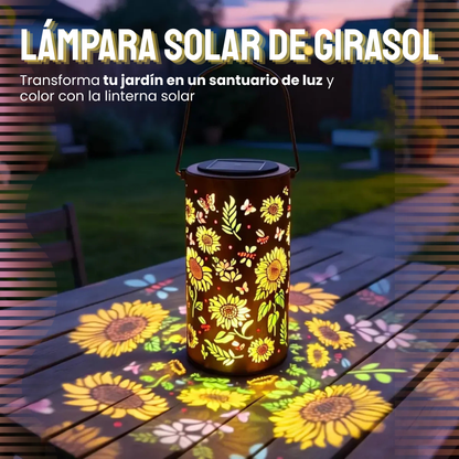 LÁMPARA SOLAR DE GIRASOL: Proyección Artística de Colores💡😎