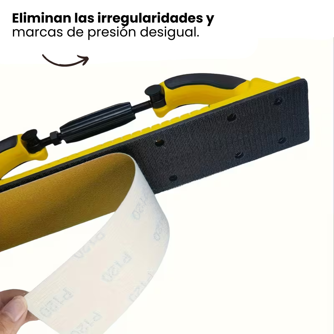 LIJADORA MANUAL DE PLATO LARGO: Sistema ajustable de alta precisión🧰🪚