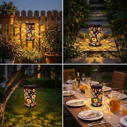 LÁMPARA SOLAR DE GIRASOL: Proyección Artística de Colores💡😎