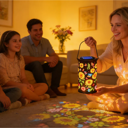 LÁMPARA SOLAR DE GIRASOL: Proyección Artística de Colores💡😎