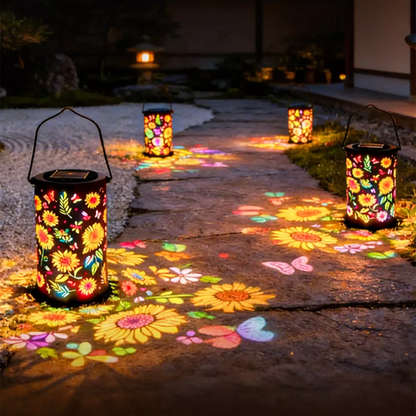 LÁMPARA SOLAR DE GIRASOL: Proyección Artística de Colores💡😎