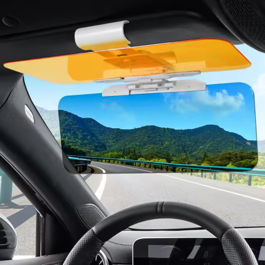 PARASOL DE DOBLE PROPÓSITO: Visión diurna y nocturna antideslumbrante🚗🥽