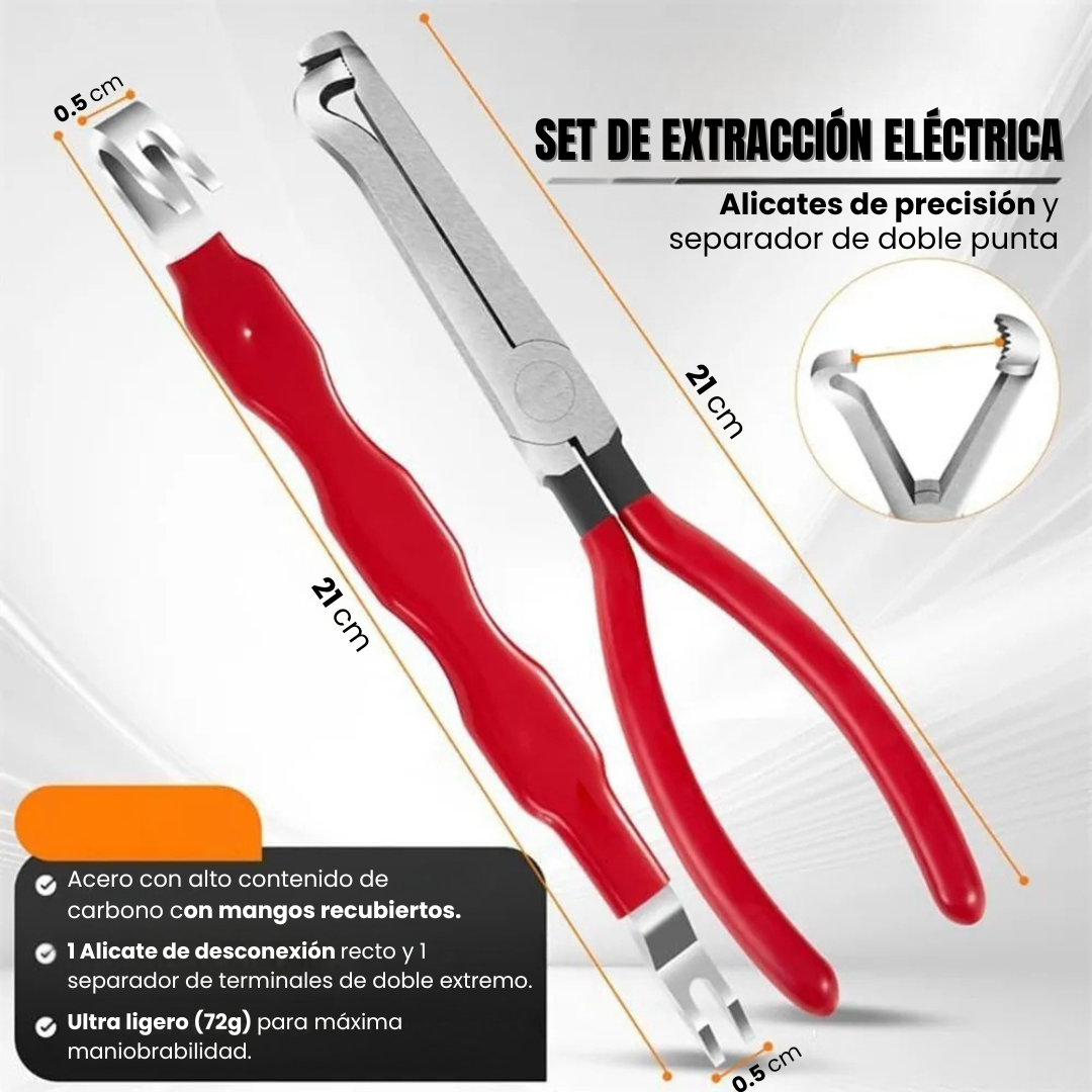 SET DE EXTRACCIÓN ELÉCTRICA: Alicates de precisión y separador de doble punta🧰