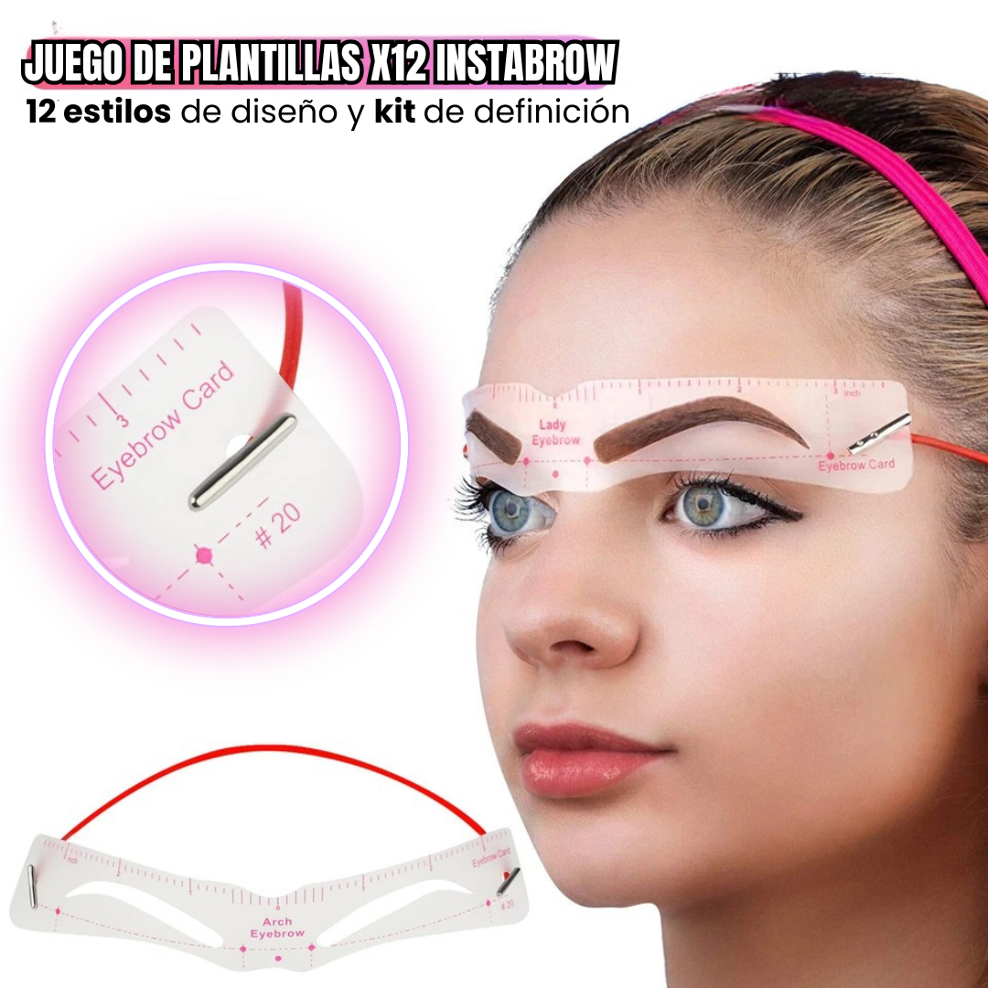 JUEGO DE PLANTILLAS x12 INSTABROW: 12 estilos de diseño y kit de definición🌈