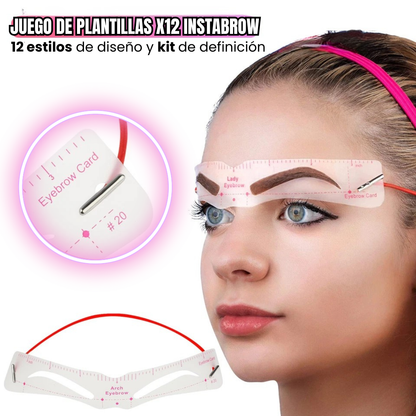 JUEGO DE PLANTILLAS x12 INSTABROW: 12 estilos de diseño y kit de definición🌈
