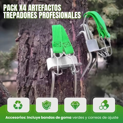 PACK X2 ARTEFACTOS TREPADORES PROFESIONALES: Sistema de Garras de Acero🪢🛤️
