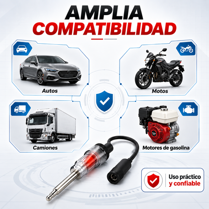 SparkTest Pro™ Probador de Chispa y Bujías en Línea para Auto y Moto ⚡🚗