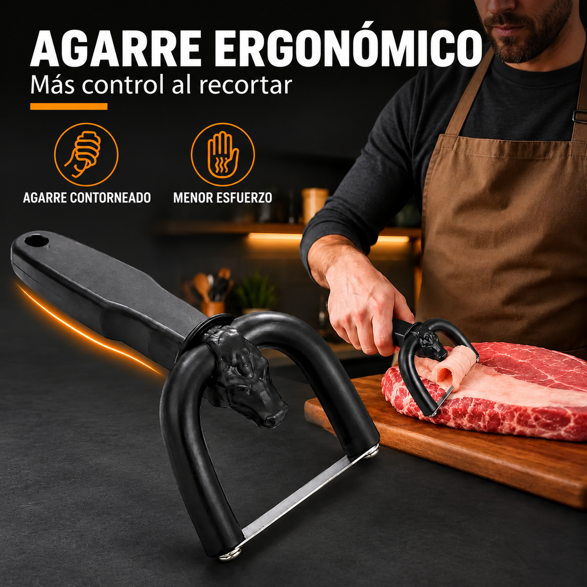 Recortadora de Grasa y Cortador de Carne Manual 🥩🔪