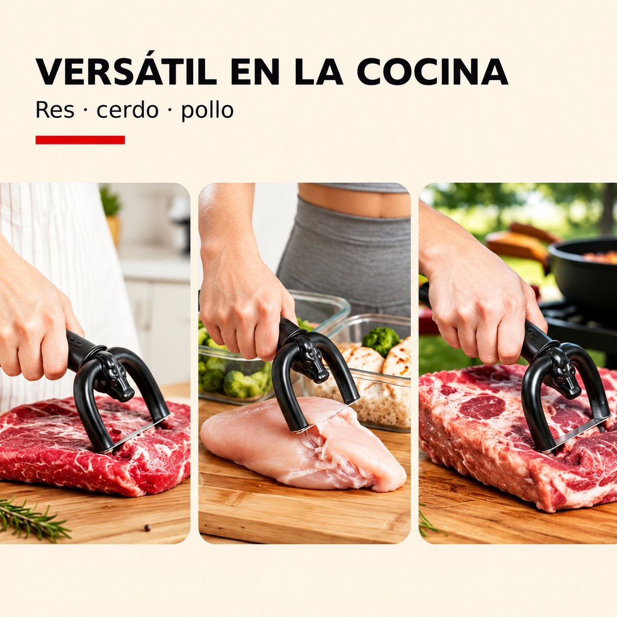 Recortadora de Grasa y Cortador de Carne Manual 🥩🔪