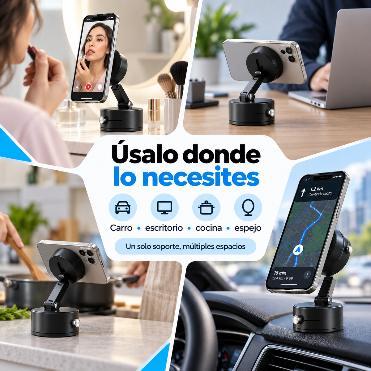 Soporte Magnético de Succión al Vacío para Celular🧲📱