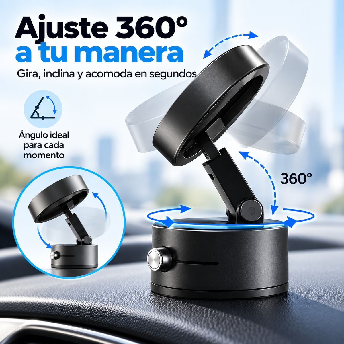Soporte Magnético de Succión al Vacío para Celular🧲📱