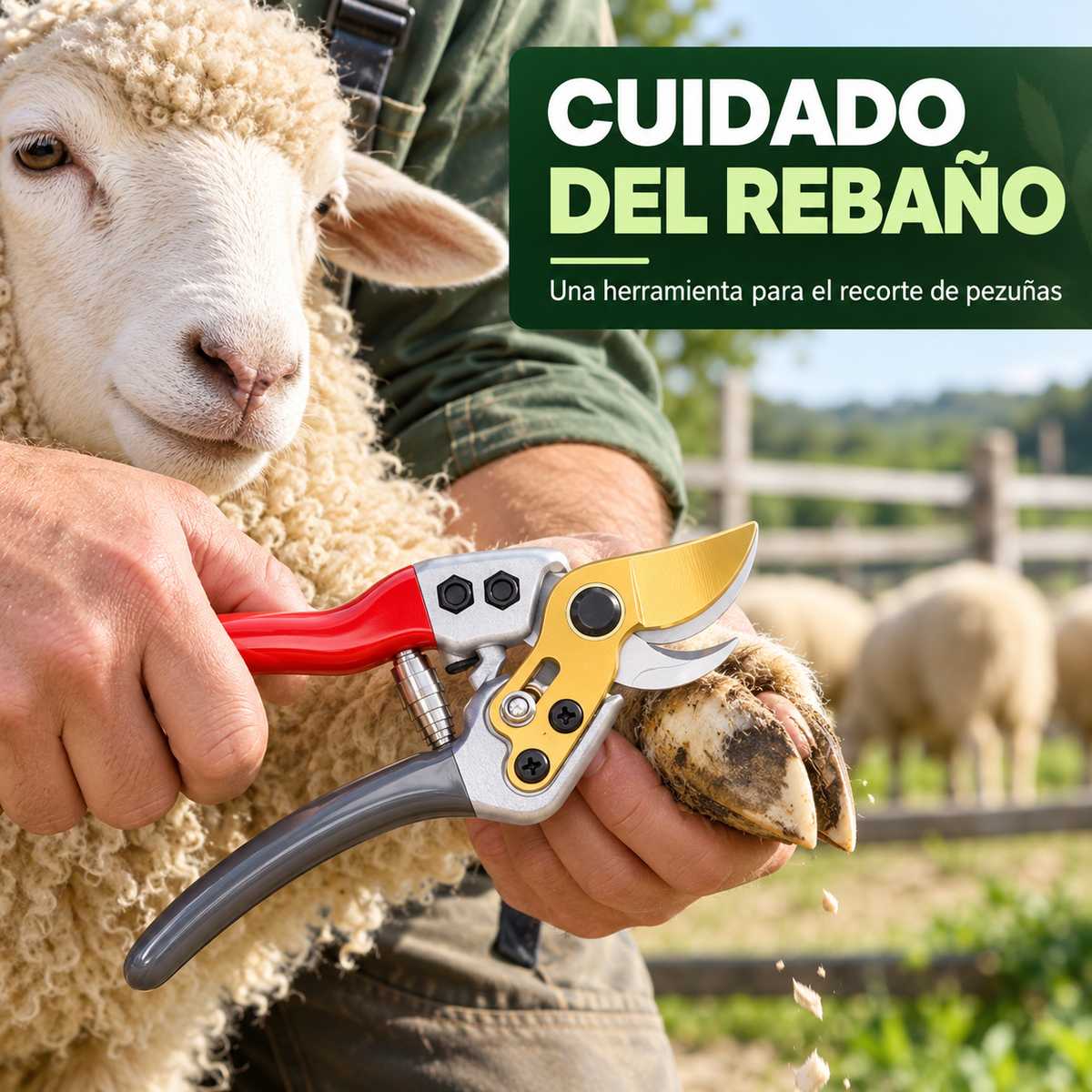 Tijeras para Recorte y Cuidado de Pezuñas de Ovejas, Vacas y Caballos 🐑🐄🐎