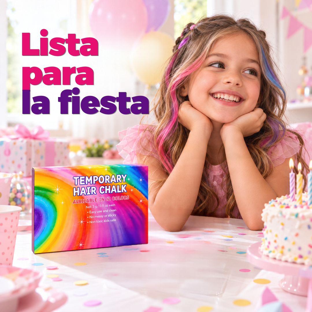 🌈 Rose® ColorPop: Set de Tizas de Color Temporal para el Cabello💖