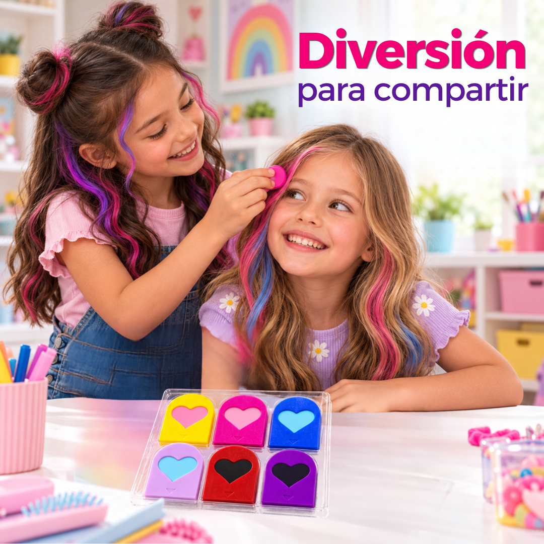 🌈 Rose® ColorPop: Set de Tizas de Color Temporal para el Cabello💖