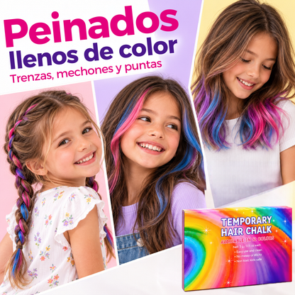 🌈 Rose® ColorPop: Set de Tizas de Color Temporal para el Cabello💖