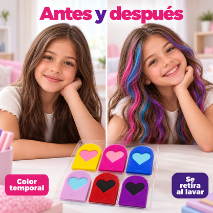 🌈 Rose® ColorPop: Set de Tizas de Color Temporal para el Cabello💖