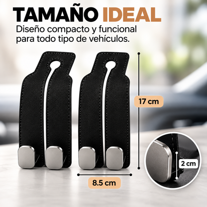 Ganchos Dobles Flexibles para Reposacabezas 2X1🚗👜