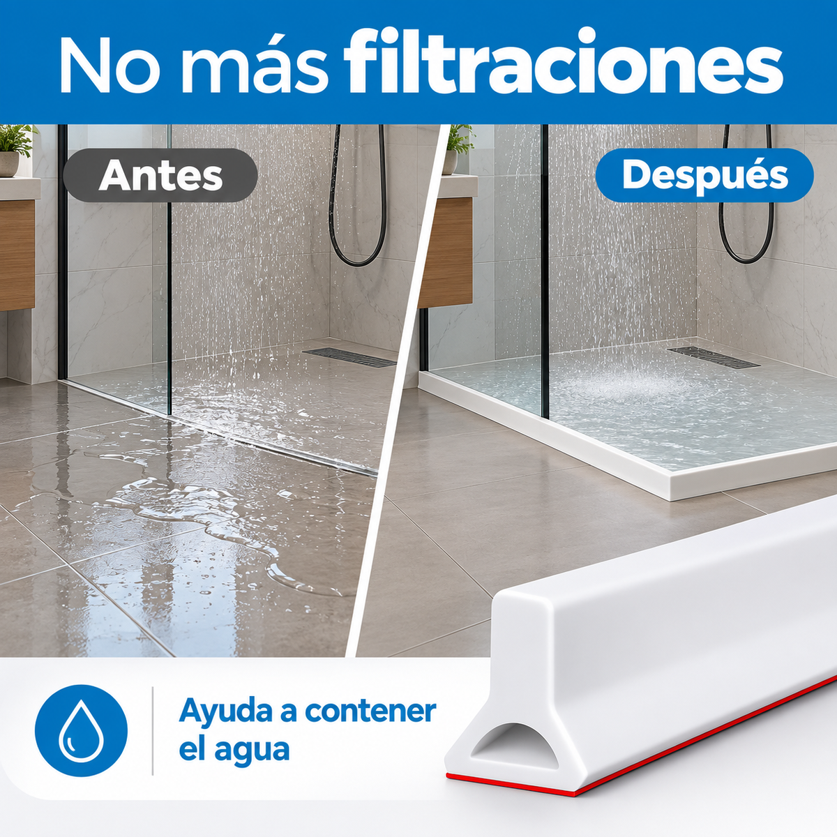 🚿Tira de Barrera de Silicona para Baño y Cocina💧