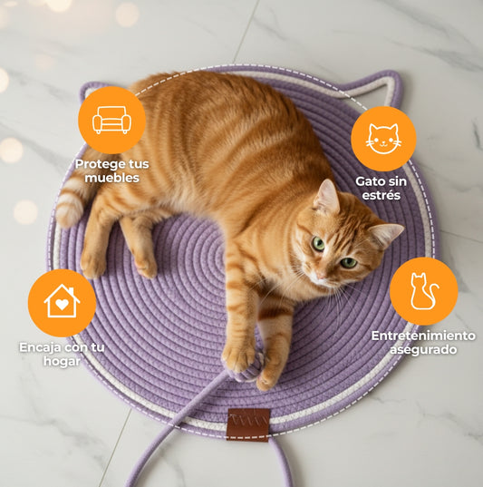 MICHIPAD RASCADOR PARA GATOS 2 EN 1 - ENTRETIENE Y PROTEGE TUS MUEBLES 🐾