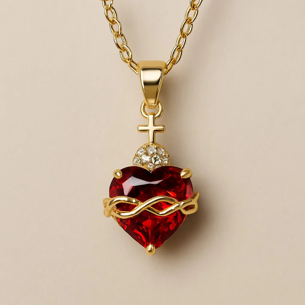 Collar sagrado corazón - Luce tu fe con elegancia