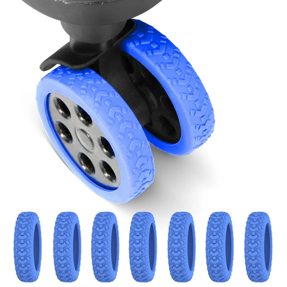 SilenceWheel™ – Kit Protector de Ruedas para Maletas (8 Unidades + 8 gratis)