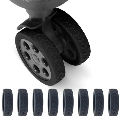 SilenceWheel™ – Kit Protector de Ruedas para Maletas (8 Unidades + 8 gratis)