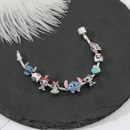 PULSERA OHANA "FAMILIA" PLATA LEY + 9 CHARMS