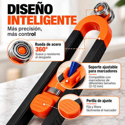 Duplicador de Perfiles Ajustable con Rodillo y Marcador 📐✏️