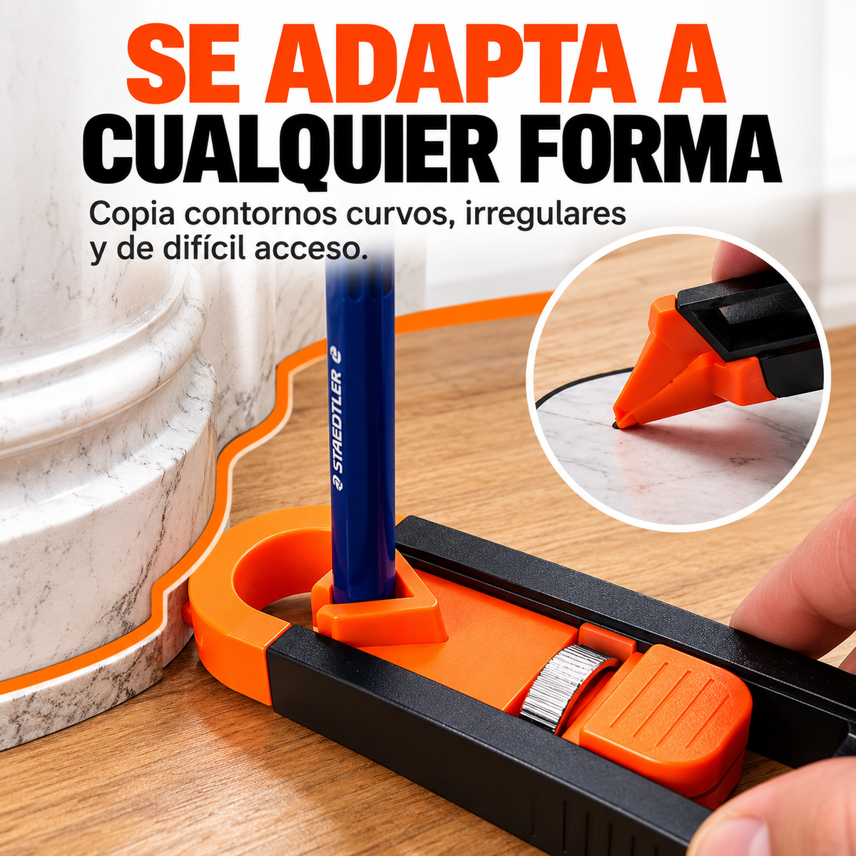 Duplicador de Perfiles Ajustable con Rodillo y Marcador 📐✏️