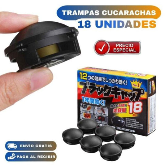 TRAMPA DEFINITIVA MATA CUCARACHAS X18 UNIDADES🚫🪳