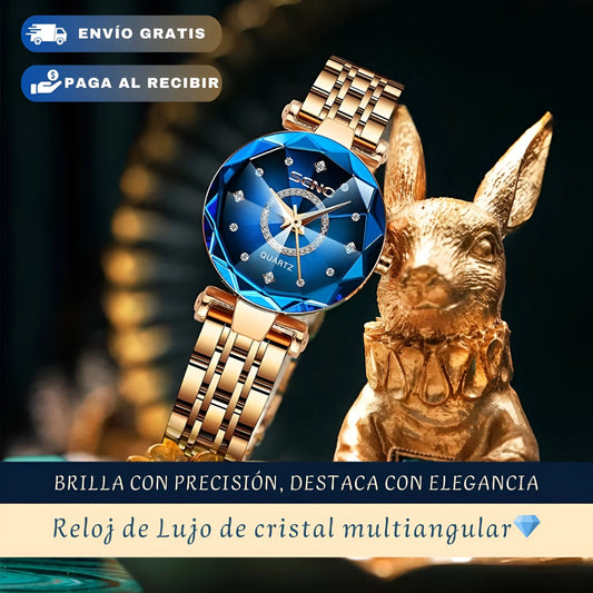 RELOJ DE LUJO: CRISTIAL MULTIANGULAR + eBook belleza y moda gratis